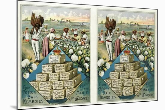 Eight Cotton Bale Remedies', Advertisement for the Cotton Bale Medicine Company, Pub. C.1888-null-Mounted Giclee Print