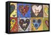 Eight Flat Hearts-Jill Mayberg-Framed Stretched Canvas