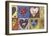 Eight Flat Hearts-Jill Mayberg-Framed Giclee Print