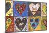 Eight Flat Hearts-Jill Mayberg-Mounted Giclee Print