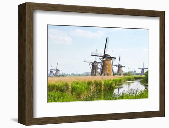 Eight from the Nineteen Windmills in Kinderdijk-Colette2-Framed Photographic Print