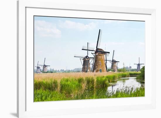 Eight from the Nineteen Windmills in Kinderdijk-Colette2-Framed Photographic Print