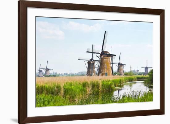 Eight from the Nineteen Windmills in Kinderdijk-Colette2-Framed Photographic Print