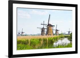 Eight from the Nineteen Windmills in Kinderdijk-Colette2-Framed Photographic Print