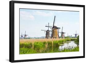 Eight from the Nineteen Windmills in Kinderdijk-Colette2-Framed Photographic Print