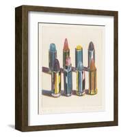 Eight Lipsticks, 1988-Wayne Thiebaud-Framed Art Print