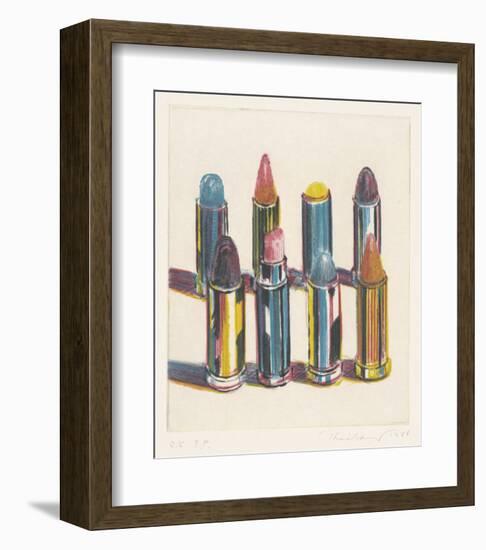 Eight Lipsticks, 1988-Wayne Thiebaud-Framed Art Print