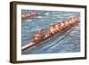 Eight-Man Rowing-null-Framed Art Print