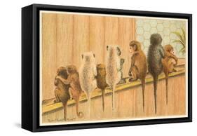 Eight Monkeys, Yum-null-Framed Stretched Canvas