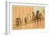 Eight Monkeys, Yum-null-Framed Art Print