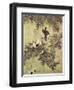 Eight Red-Crested Herons in a Pine Tree, 1754-Hua Yan-Framed Premium Giclee Print