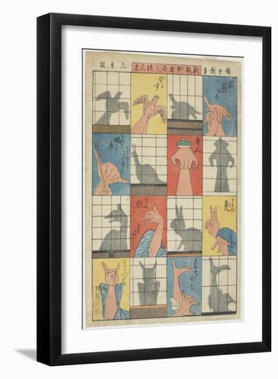 Eight Shadow Figures, C. 1842-Utagawa Hiroshige-Framed Giclee Print