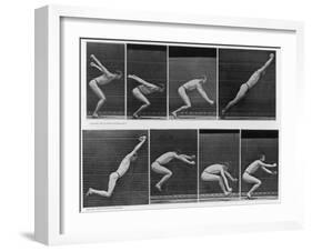 Eight Shots of a Man Jumping-null-Framed Photographic Print