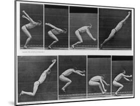 Eight Shots of a Man Jumping-null-Mounted Photographic Print