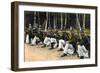 Eight Soldiers of the Prussian Landwehr with 98 Rifles at a Shooting Range Next to a Forest-null-Framed Giclee Print