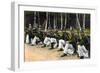 Eight Soldiers of the Prussian Landwehr with 98 Rifles at a Shooting Range Next to a Forest-null-Framed Giclee Print