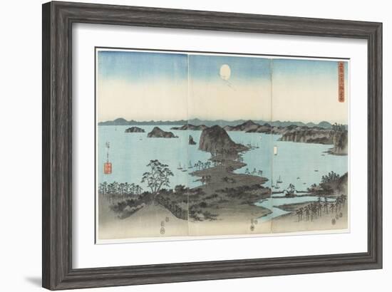 Eight Views of Kanazawa in Musashi Province at Night, July 1857-Utagawa Hiroshige-Framed Giclee Print