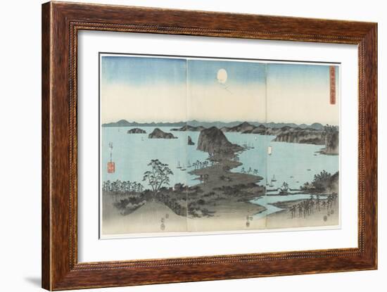 Eight Views of Kanazawa in Musashi Province at Night, July 1857-Utagawa Hiroshige-Framed Giclee Print