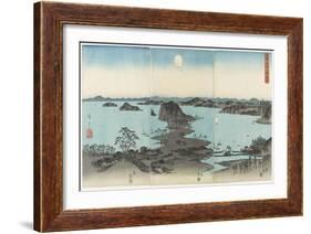 Eight Views of Kanazawa in Musashi Province at Night, July 1857-Utagawa Hiroshige-Framed Giclee Print