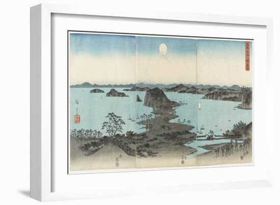 Eight Views of Kanazawa in Musashi Province at Night, July 1857-Utagawa Hiroshige-Framed Giclee Print