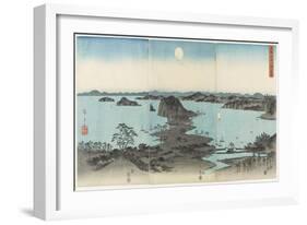 Eight Views of Kanazawa in Musashi Province at Night, July 1857-Utagawa Hiroshige-Framed Giclee Print