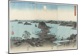 Eight Views of Kanazawa in Musashi Province at Night, July 1857-Utagawa Hiroshige-Mounted Giclee Print