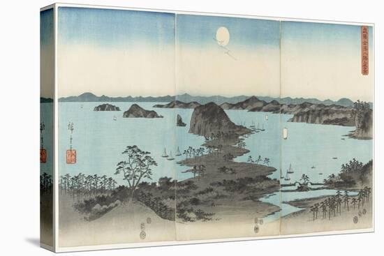 Eight Views of Kanazawa in Musashi Province at Night, July 1857-Utagawa Hiroshige-Stretched Canvas