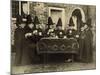 Eight Women in High Hats Having Tea in Norfolk, England, Ca. 1920-null-Mounted Photo