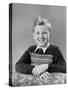 Eight Year Old School Boy Portrait, Ca. 1948-null-Stretched Canvas