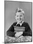 Eight Year Old School Boy Portrait, Ca. 1948-null-Mounted Photographic Print
