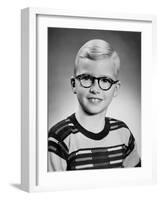 Eight Year Old School Boy Portrait, Ca. 1954-null-Framed Photographic Print