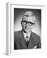 Eight Year Old School Boy Portrait, Ca. 1954-null-Framed Photographic Print