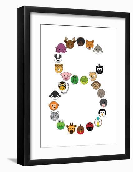 Eight-null-Framed Art Print