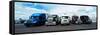 Eighteen Wheeler Vehicles on the Road-null-Framed Stretched Canvas