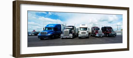 Eighteen Wheeler Vehicles on the Road-null-Framed Photographic Print