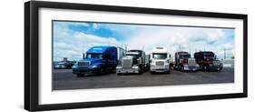 Eighteen Wheeler Vehicles on the Road-null-Framed Photographic Print