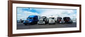 Eighteen Wheeler Vehicles on the Road-null-Framed Photographic Print