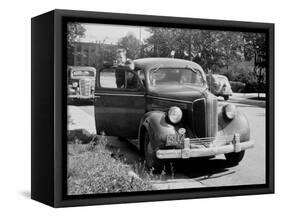 Eighteen Year Old Boy with His First Car, Ca. 1944-null-Framed Stretched Canvas