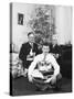 Eighteen Year Old Man with His Presents at Christmas, Ca. 1945-null-Stretched Canvas