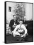 Eighteen Year Old Man with His Presents at Christmas, Ca. 1945-null-Framed Stretched Canvas