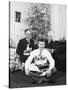 Eighteen Year Old Man with His Presents at Christmas, Ca. 1945-null-Stretched Canvas