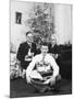 Eighteen Year Old Man with His Presents at Christmas, Ca. 1945-null-Mounted Photographic Print