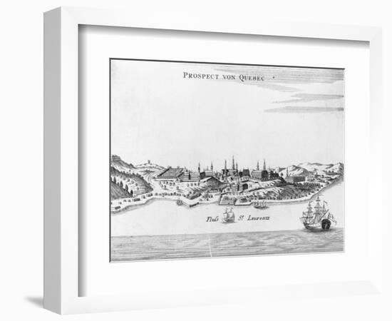 Eighteenth Century Etching of "Prospect Von Quebec"-null-Framed Giclee Print