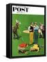 "Eighteenth Hole" Saturday Evening Post Cover, August 6, 1955-John Falter-Framed Stretched Canvas