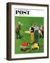 "Eighteenth Hole" Saturday Evening Post Cover, August 6, 1955-John Falter-Framed Giclee Print