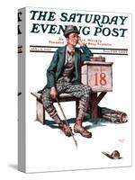 "Eighteenth Hole," Saturday Evening Post Cover, August 8, 1925-Lawrence Toney-Stretched Canvas