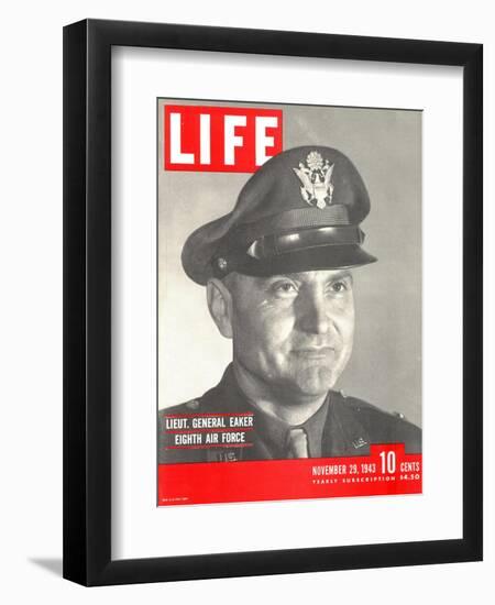 Eighth Air Forces Lt. Gen. Eaker, November 29, 1943-Margaret Bourke-White-Framed Premium Photographic Print