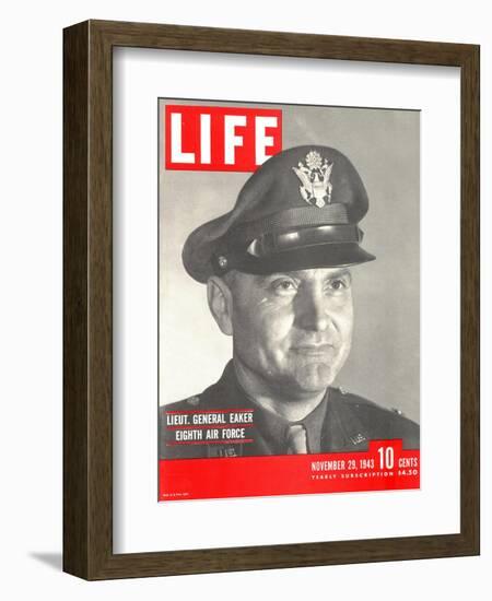 Eighth Air Forces Lt. Gen. Eaker, November 29, 1943-Margaret Bourke-White-Framed Photographic Print