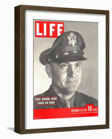 Eighth Air Forces Lt. Gen. Eaker, November 29, 1943-Margaret Bourke-White-Framed Photographic Print