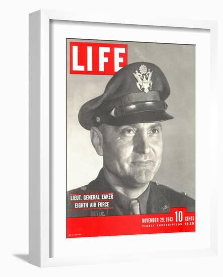 Eighth Air Forces Lt. Gen. Eaker, November 29, 1943-Margaret Bourke-White-Framed Photographic Print